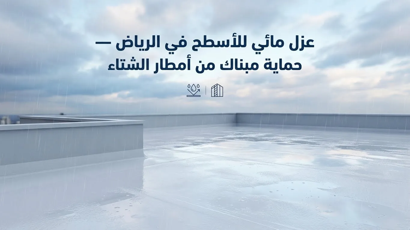 شركة عزل مائي بالرياض | عزل أسطح ضد أمطار الشتاء ومنع تسربات المياه | أفضل حلول العزل الحديثة 2025