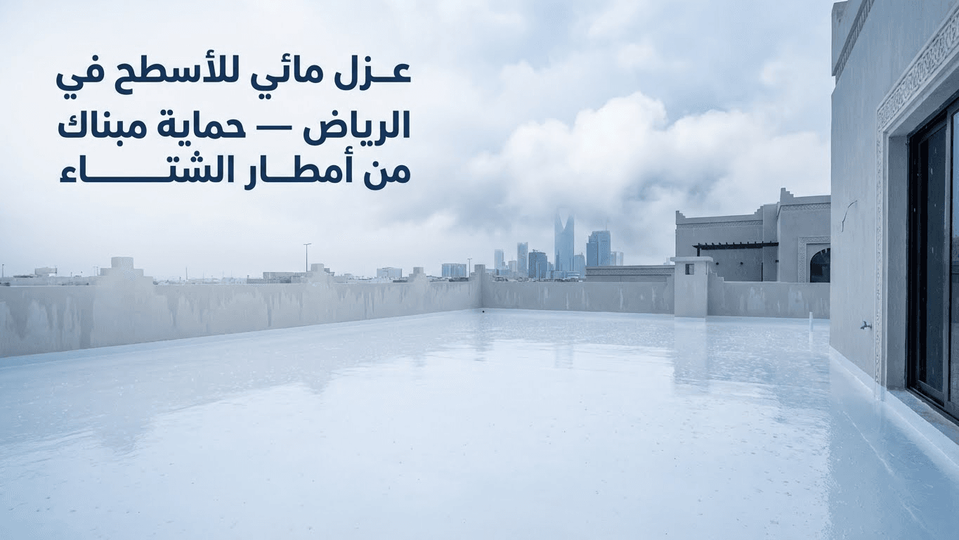 شركة عزل مائي بالرياض | عزل أسطح ضد أمطار الشتاء ومنع تسربات المياه | أفضل حلول العزل الحديثة 2025